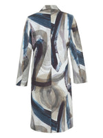Load image into Gallery viewer, Abstract Print Cashmere Feel Coat 74890
