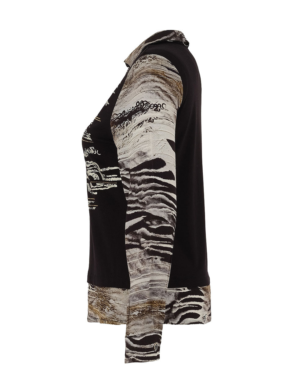Dolcezza Mixed Animal Print V-Neck Top Lucindas