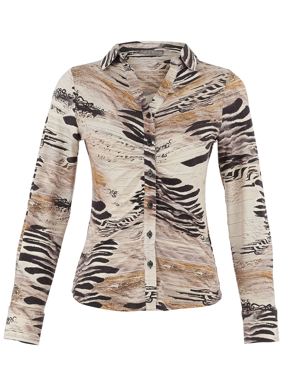 Dolcezza Abstract Safari Print Button-Up Top Lucindas