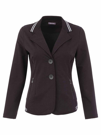 Black Sporty Chic Knit Blazer