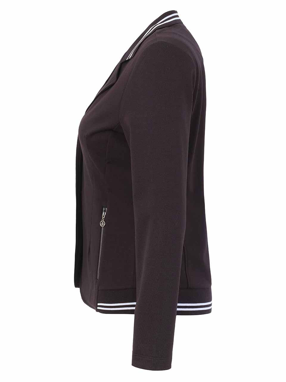 Black Sporty Chic Knit Blazer