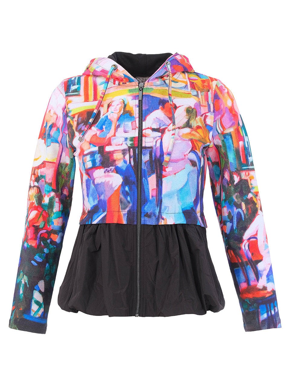 Hooded Peplum Jacket