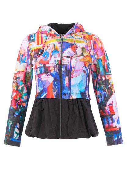 Hooded Peplum Jacket