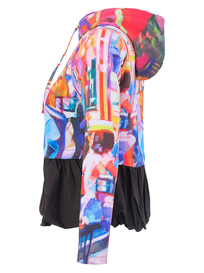 Hooded Peplum Jacket