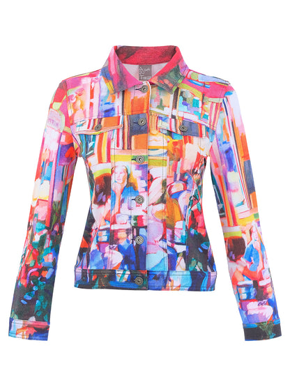 Café de Paris Abstract Print Jacket