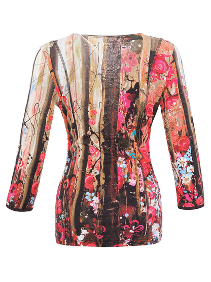 "Wild Forest Rose" Wrap Top