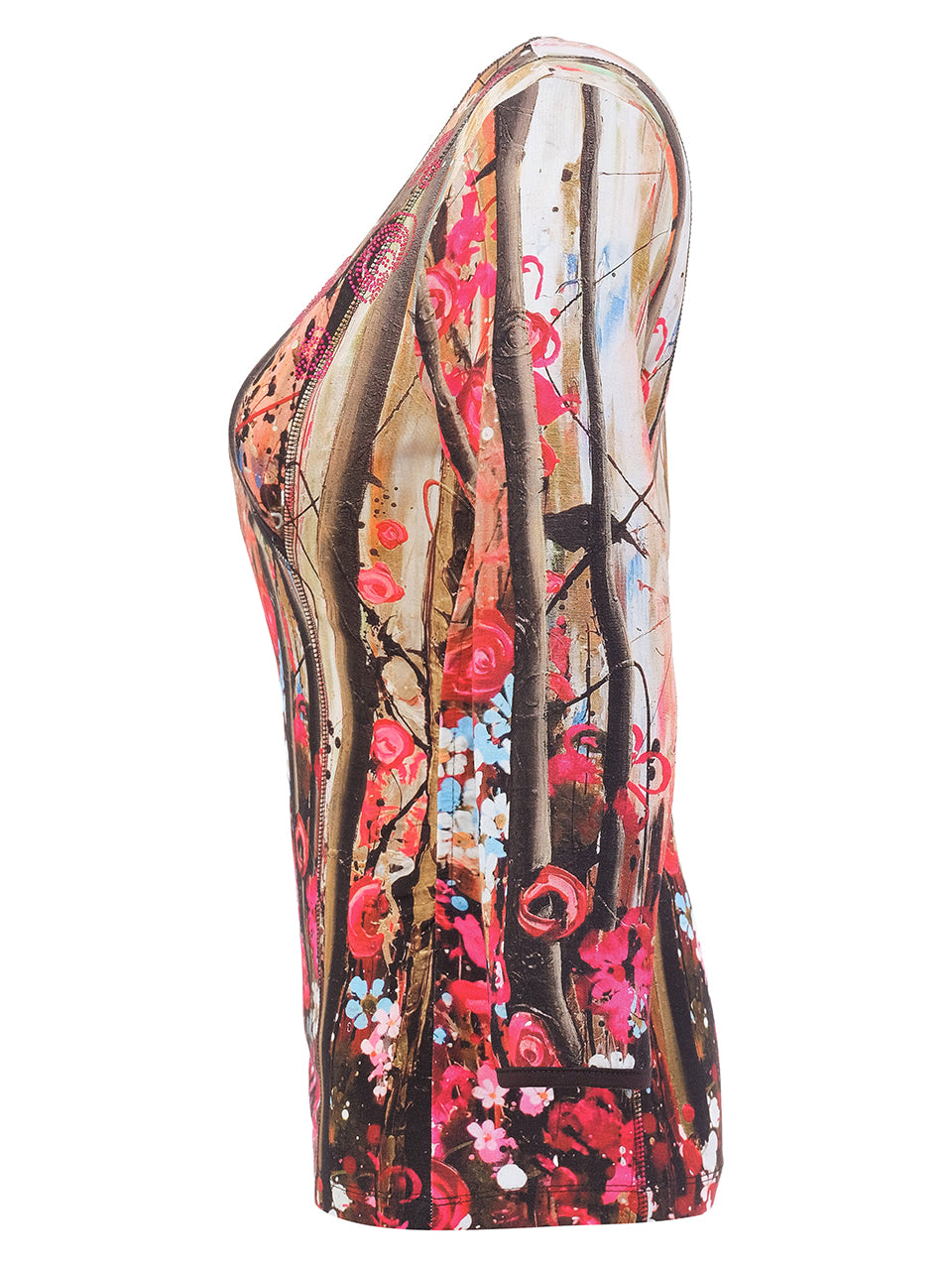 "Wild Forest Rose" Wrap Top