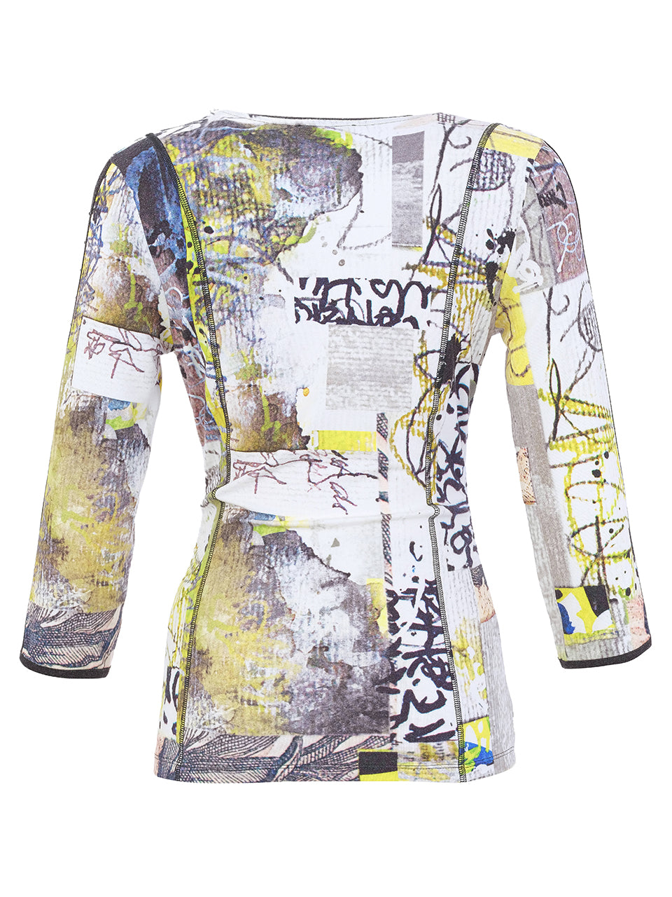 'Fragments' Faux-Wrap Knit Pullover Top