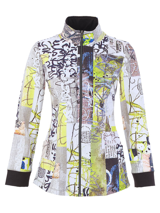 'Fragments' Zip-Up Jacket
