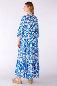 Oui Abstract Print Cotton Maxi Dress 78539