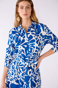 Azure Print Shirt Dress 78548