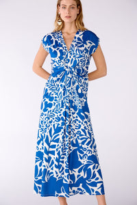 Oui Knot Front Printed Maxi Dress 78549