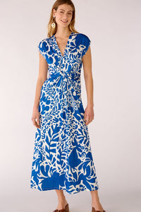 Oui Knot Front Printed Maxi Dress 78549