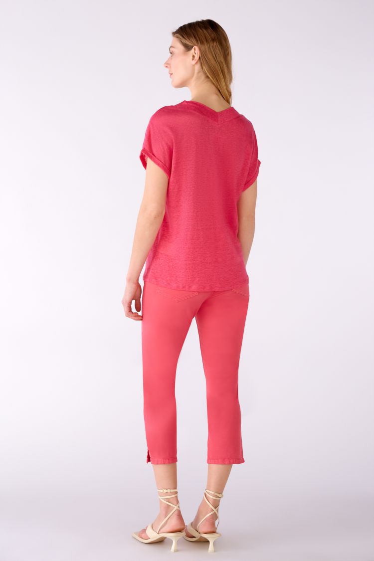 Pink Natural Linen T-Shirt