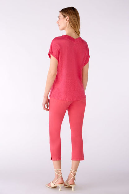 Pink Natural Linen T-Shirt