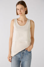 Load image into Gallery viewer, Neutral Longline Satin Trim Vest Top 79828
