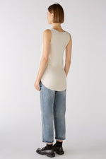 Load image into Gallery viewer, Neutral Longline Satin Trim Vest Top 79828
