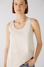 Load image into Gallery viewer, Neutral Longline Satin Trim Vest Top 79828
