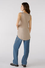 Load image into Gallery viewer, Neutral Longline Satin Trim Vest Top 79828
