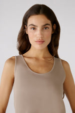 Load image into Gallery viewer, Neutral Longline Satin Trim Vest Top 79828
