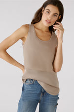 Load image into Gallery viewer, Neutral Longline Satin Trim Vest Top 79828
