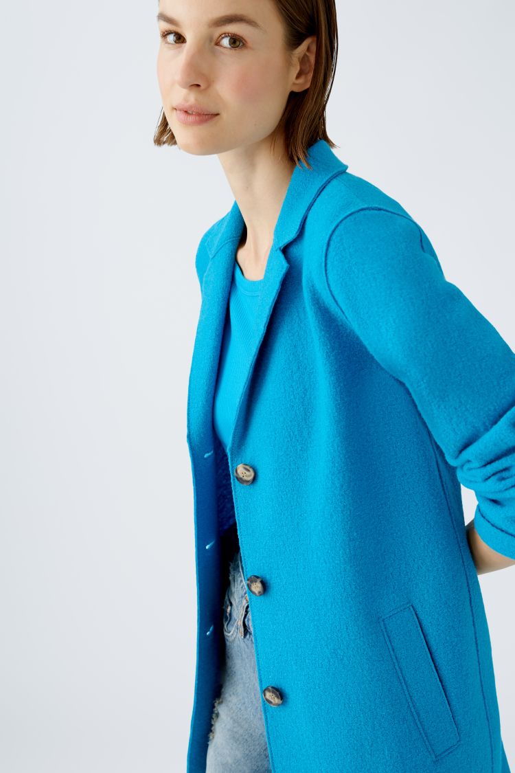 Classic Wool Coat in Ocean Bay 5936