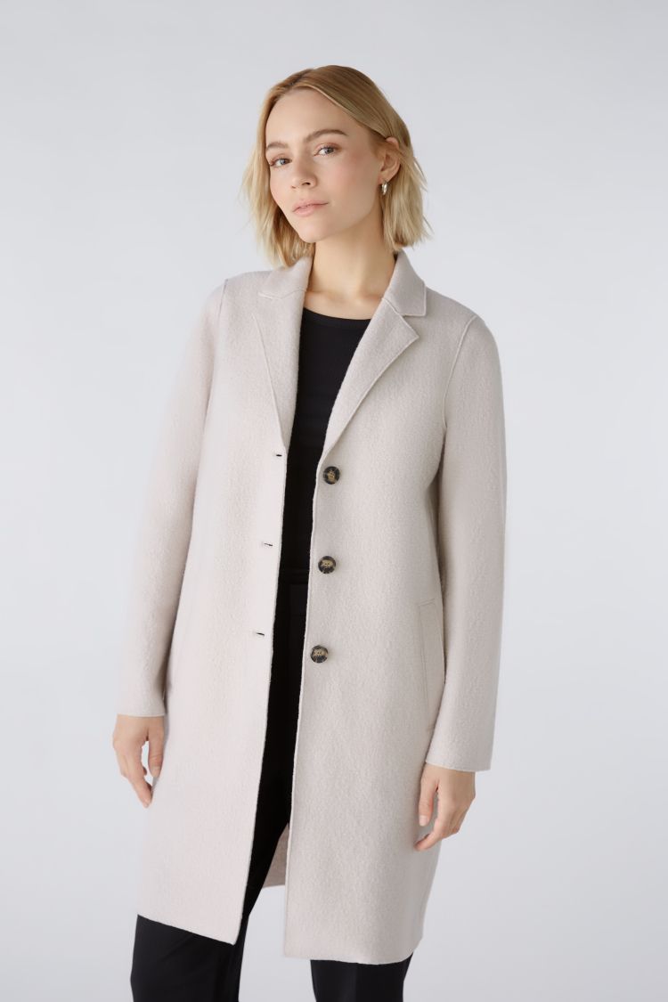 Mayson Classic Wool Coat in Stone 7063