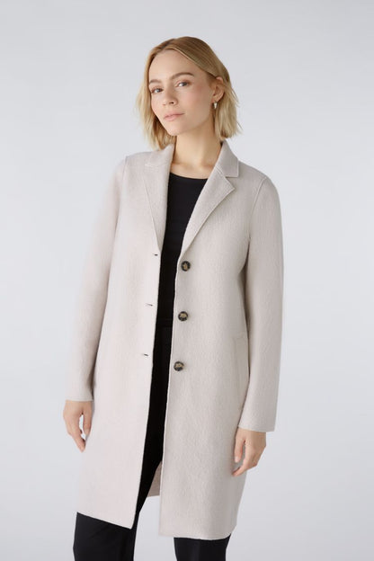 Mayson Classic Wool Coat in Stone 7063