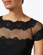 Load image into Gallery viewer, Ariba Black Lace Fit &amp; Flare Dress
