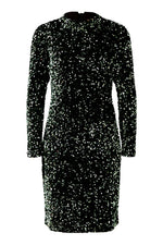 Load image into Gallery viewer, Green Sequin Velvet Dress 80074
