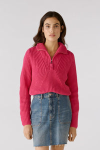 Colourful Ribbed High Neck Jumper 80142