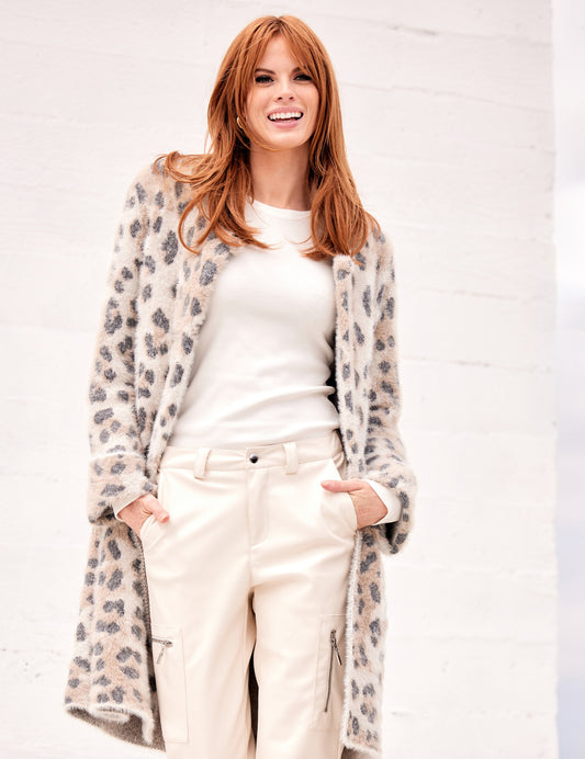 Animal Print Sandshell Coatigan