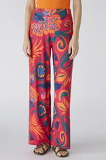 Load image into Gallery viewer, Crease Free Tropicana Print Trouser 87582
