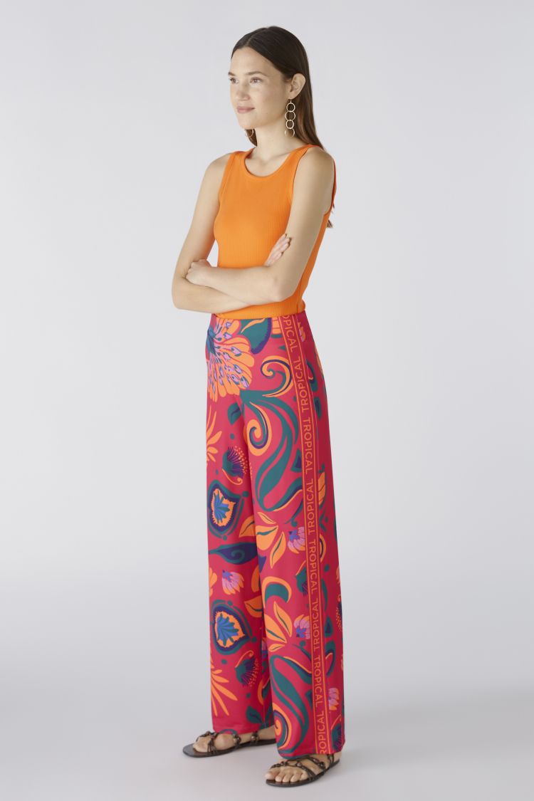 Crease Free Tropicana Print Trouser 87582