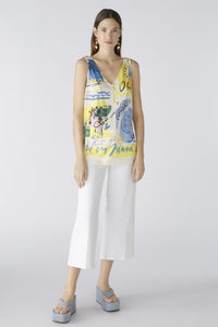 V Neck Printed Top 88013