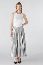 Load image into Gallery viewer, Metallic Taffeta Cotton Blend Maxi Skirt 88974
