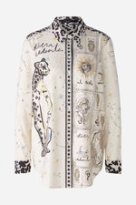 Load image into Gallery viewer, Silky Touch Shirt with Motif Print 89103
