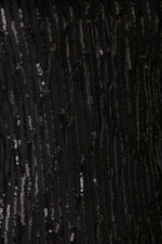 Load image into Gallery viewer, Fringed Sequin Black Dress 89818
