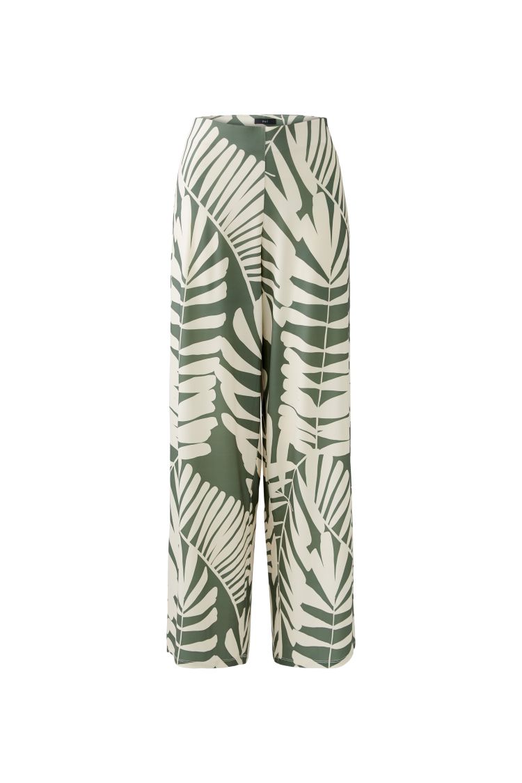 Khaki Leaf Printed Trousers 92808