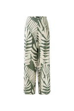 Load image into Gallery viewer, Khaki Leaf Printed Trousers 92808
