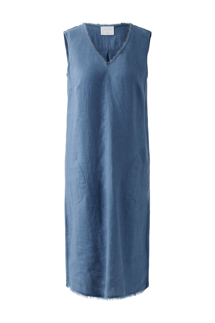 Vintage Indigo Pure Linen Dress