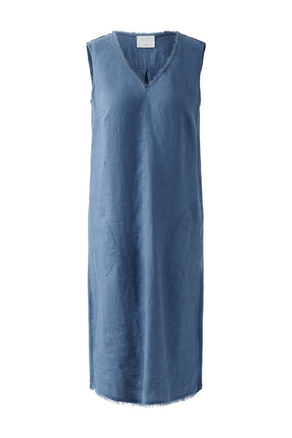 Vintage Indigo Pure Linen Dress