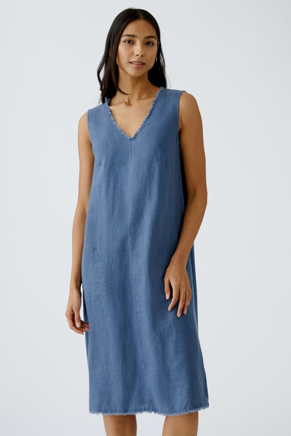 Vintage Indigo Pure Linen Dress