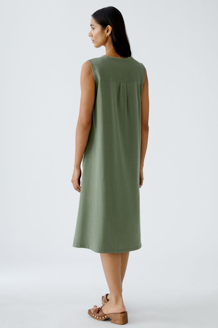 Green Moss Pure Linen Dress