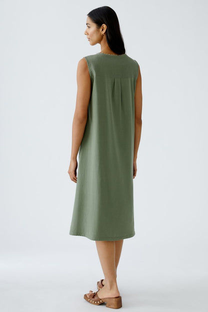 Green Moss Pure Linen Dress
