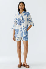Load image into Gallery viewer, Blue Dolce Vita Floral Cotton Shirt 92934
