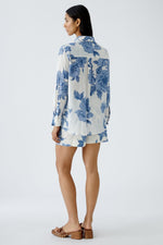 Load image into Gallery viewer, Blue Dolce Vita Floral Cotton Shirt 92934
