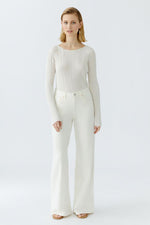 Load image into Gallery viewer, Shimmering Ribbed-Knit Long-Sleeve Top 92972
