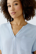 Load image into Gallery viewer, Chic V-Neck Blouse with drawstring 92989

