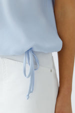 Load image into Gallery viewer, Chic V-Neck Blouse with drawstring 92989
